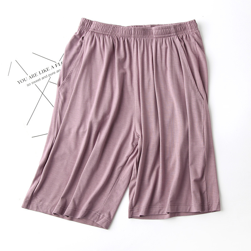 Modal Women's Summer Thin Loose Pajama Pants Shorts Purple - Shop at LoveMi