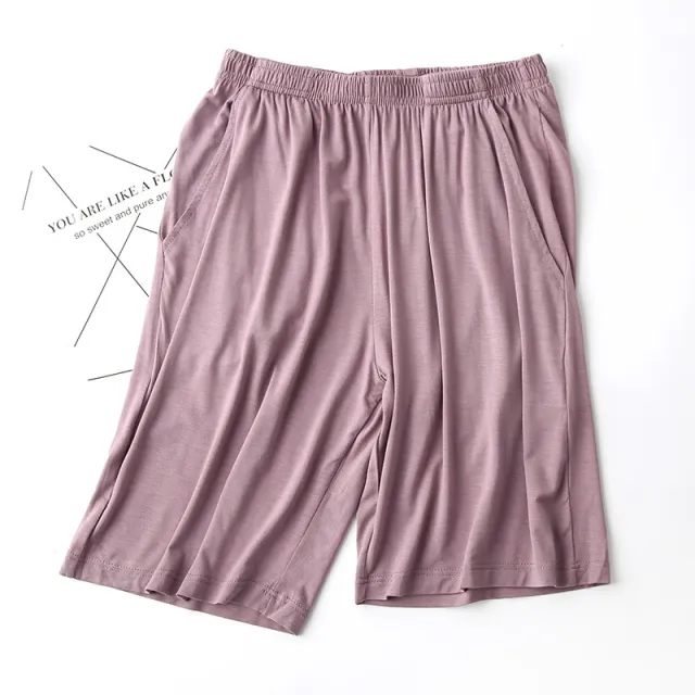 Modal Women's Summer Thin Loose Pajama Pants Shorts Purple - Shop at LoveMi