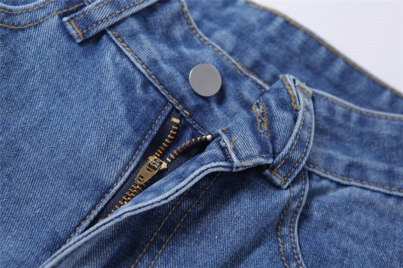 Fashion High-rise Straight-leg Butterfly Print Casual Jeans