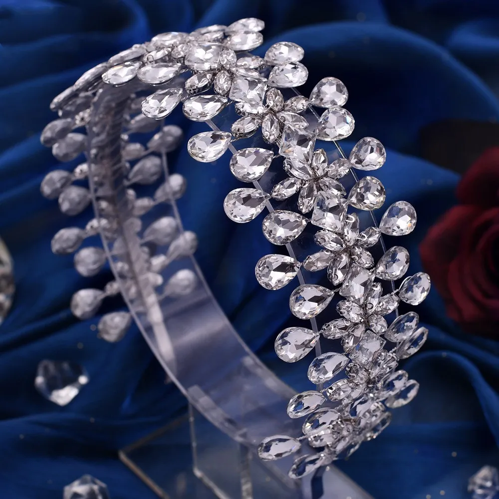 European And American Bridal Headwear Wedding Performance Jewelry - Hp354 Silver Headband