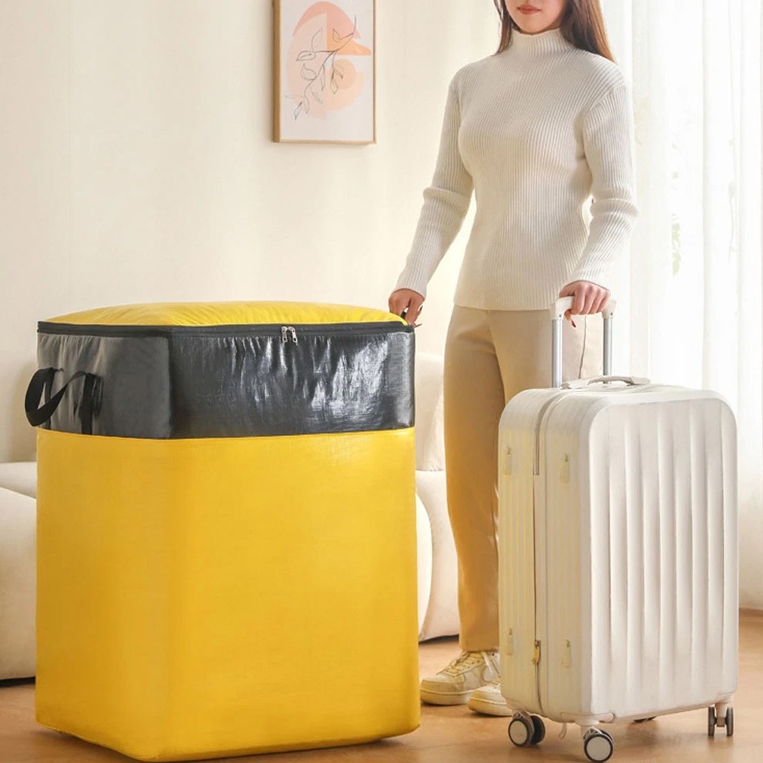 2pcs 180L Extra Large Moving Bags Heavy Duty Storage Tote Waterproof Luggage Bag — image 12