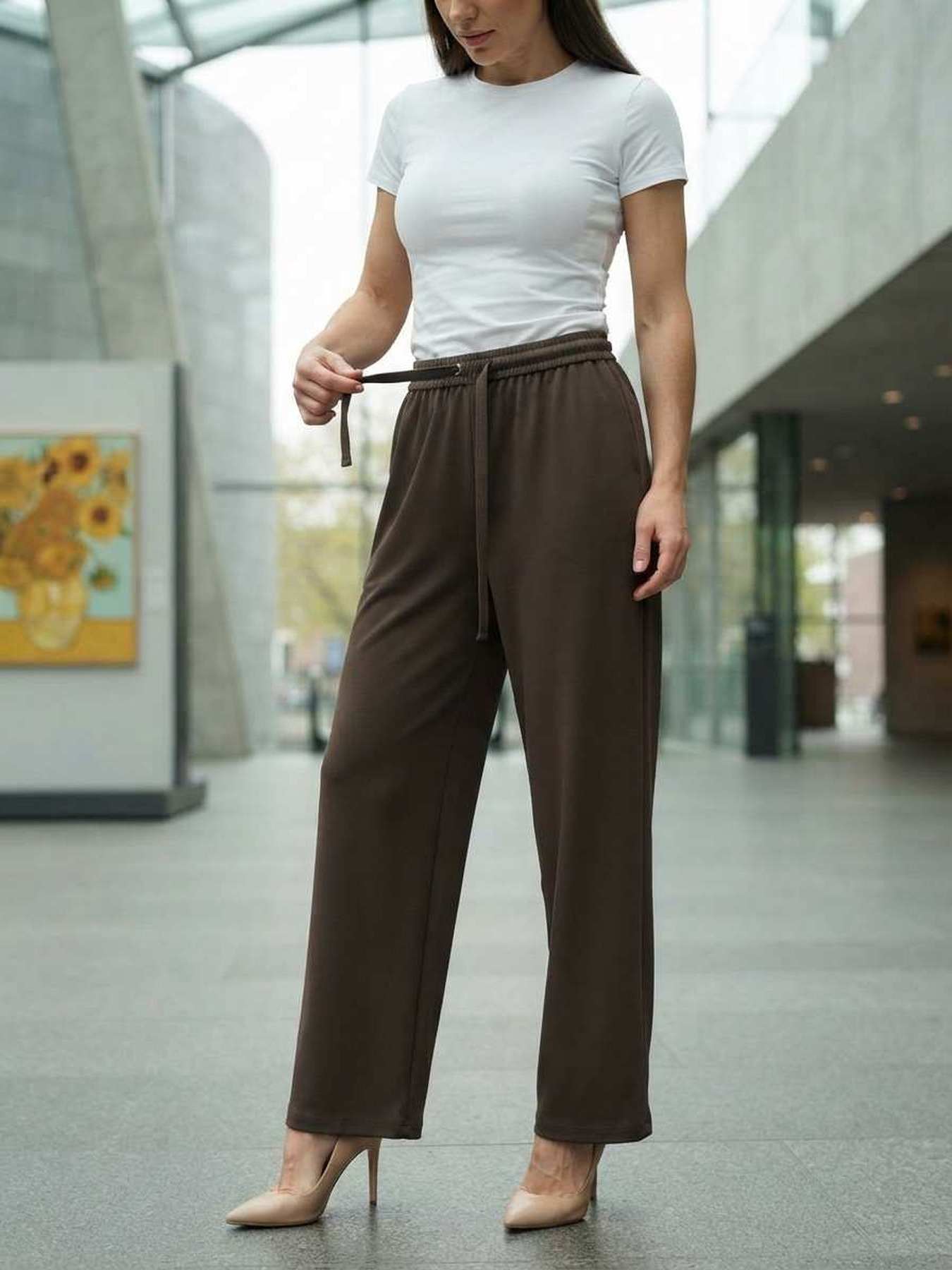 Ladies Long Trousers, Straight Leg Pants, Women Casual Pants, Casual Pants, Women Pants, Sports Pants, Women's Long Pants, Sweatpants, Casual Drawstring Pants Women Everyday Wear Bottoms