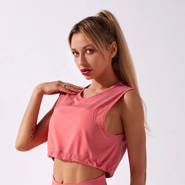 New Seamless Yoga Wear Sleeveless Top Red - Shop at LoveMi