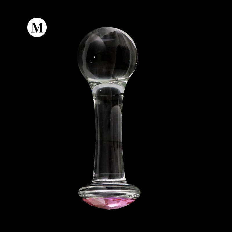 Crystal Glass Anal Plug Transparent Smooth Temperature Play Unisex S M L Set