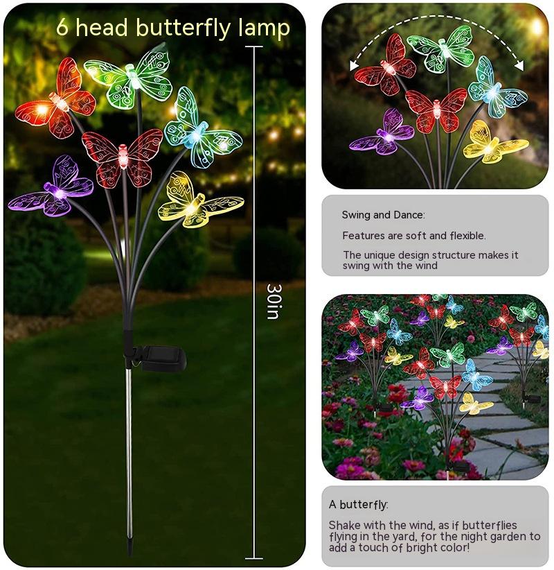 Solar Butterfly Outdoor Yard Lamp - Image 7