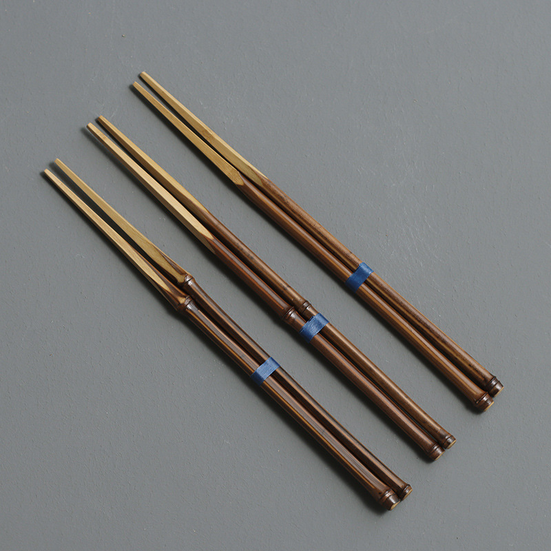 Title 8, Household Solid Bamboo Chopsticks Non-slip Sushi