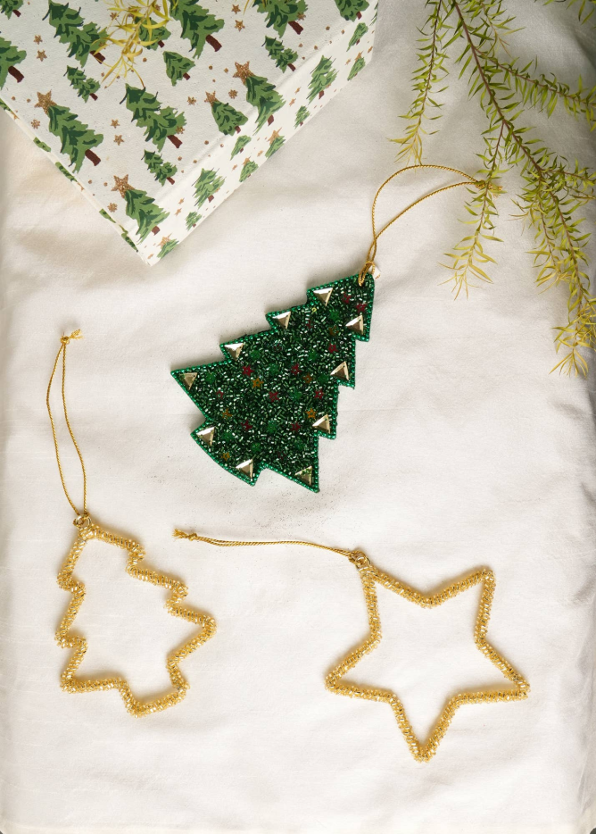 Beaded Star Hanging Ornament, picture 3 of 4