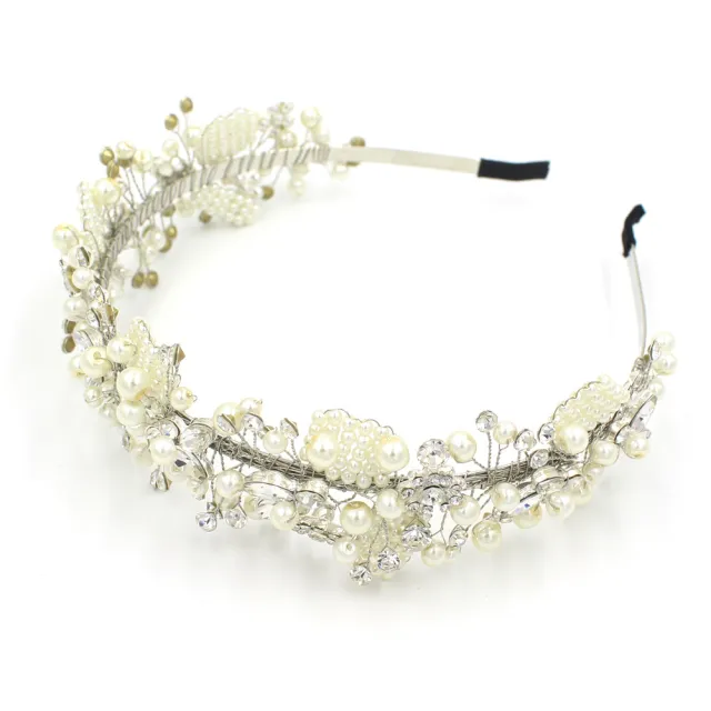 Beaded Bridal Headbands Wedding Dresses Silver - Shop at LoveMi
