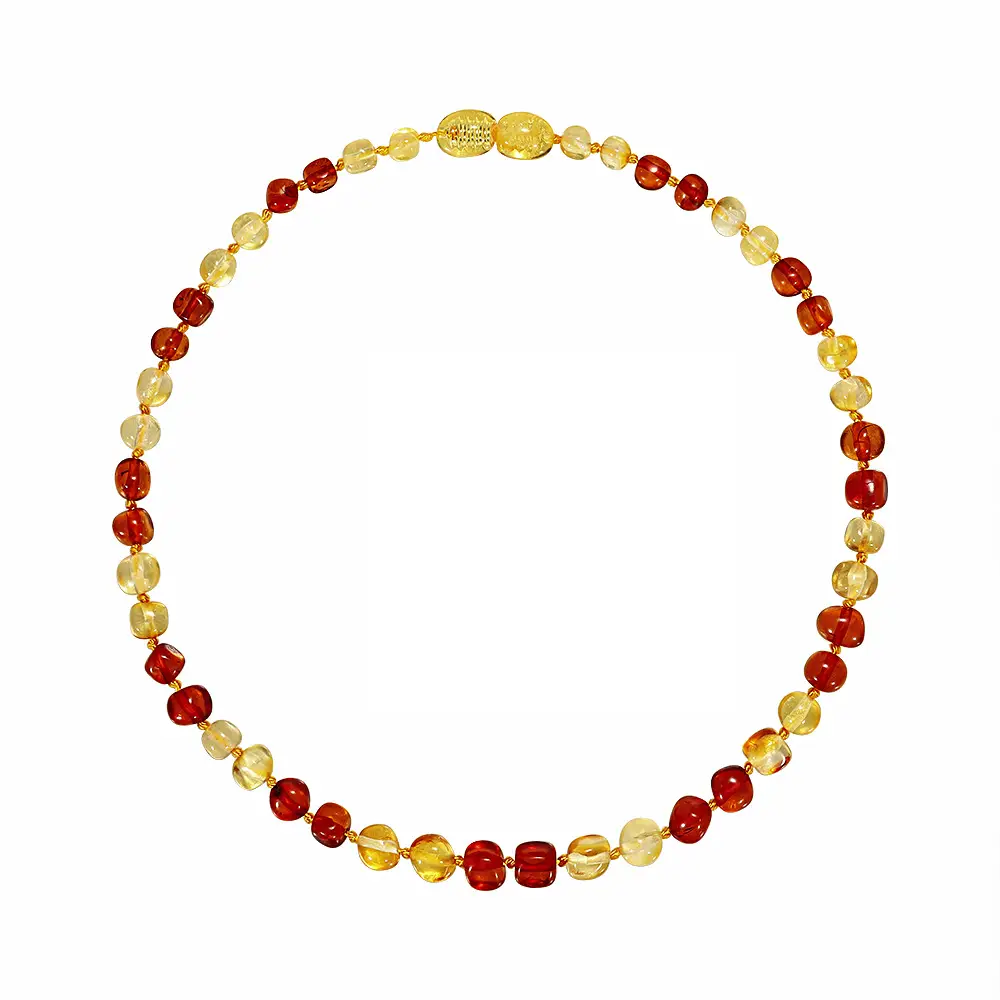 Natural Baby And Child Amber Necklace Gold