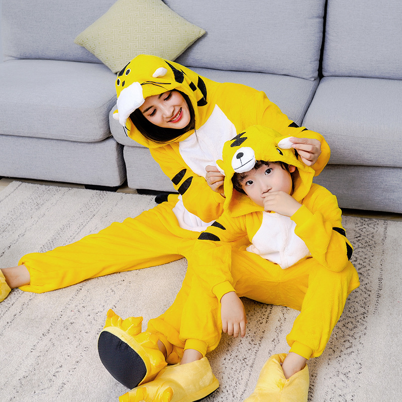 Title 5, Yellow Hooded Girl Cartoon Family Wear Parent-c...