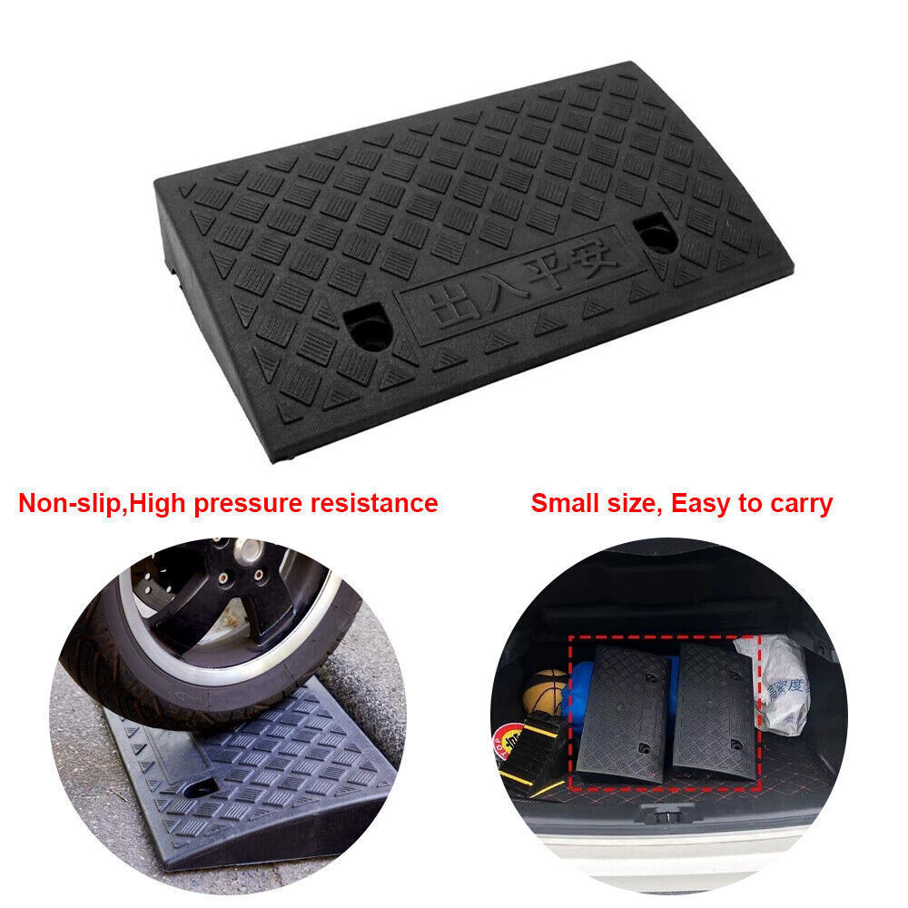 Vehicle Slope Ramp Universal Heavy Duty Rubber Kerb Ramps Car Bikes Threshold - Image 2