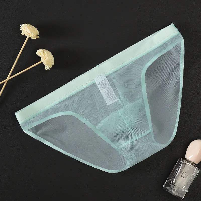 Men's Mesh Thin Transparent Underwear Low Waist