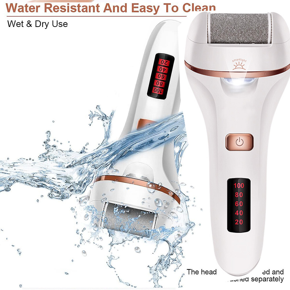 Electric Foot File Rechargeable Callus Hard Skin Remover Feet Pedicure 2 Speeds — image 3