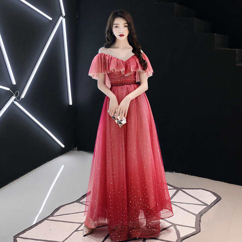 Simple Solid Color Evening Dress, picture 8 of 8