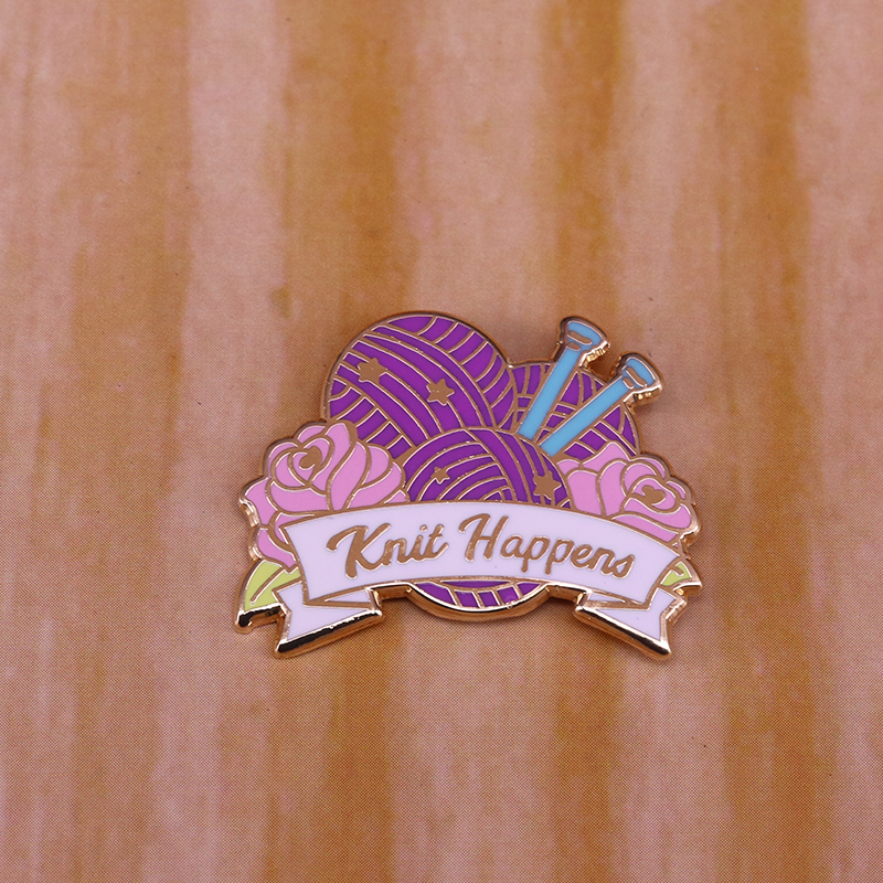 Enamel Knit Badge Brooch, picture 9 of 12