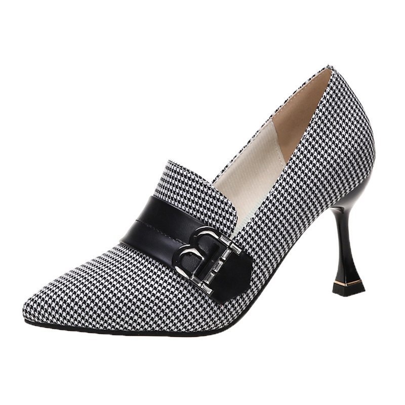 Sweet Belt Buckle Fashion All-match Pointed Temperament Stiletto Shoes