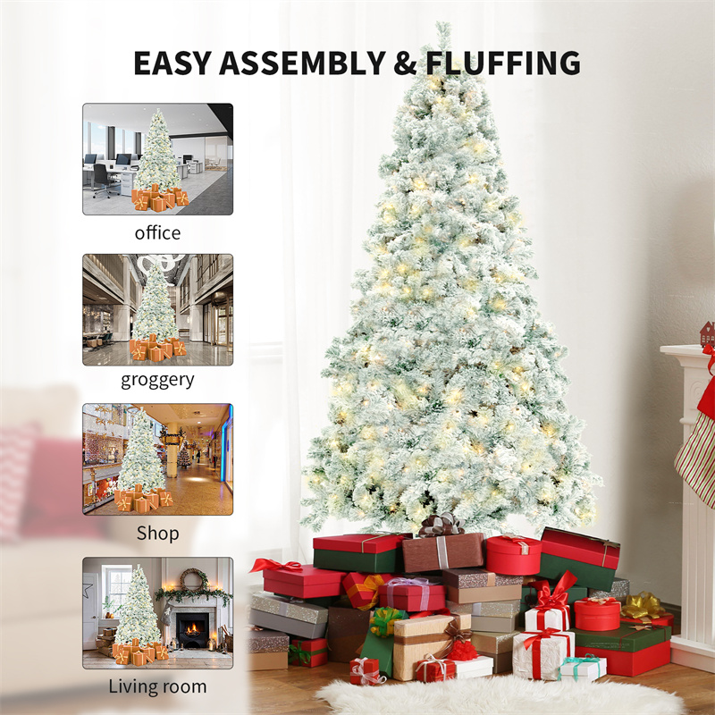 Christmas Tree PVC Artificial Snow Mall Window Decoration Cedar Christmas Decoration Supplies