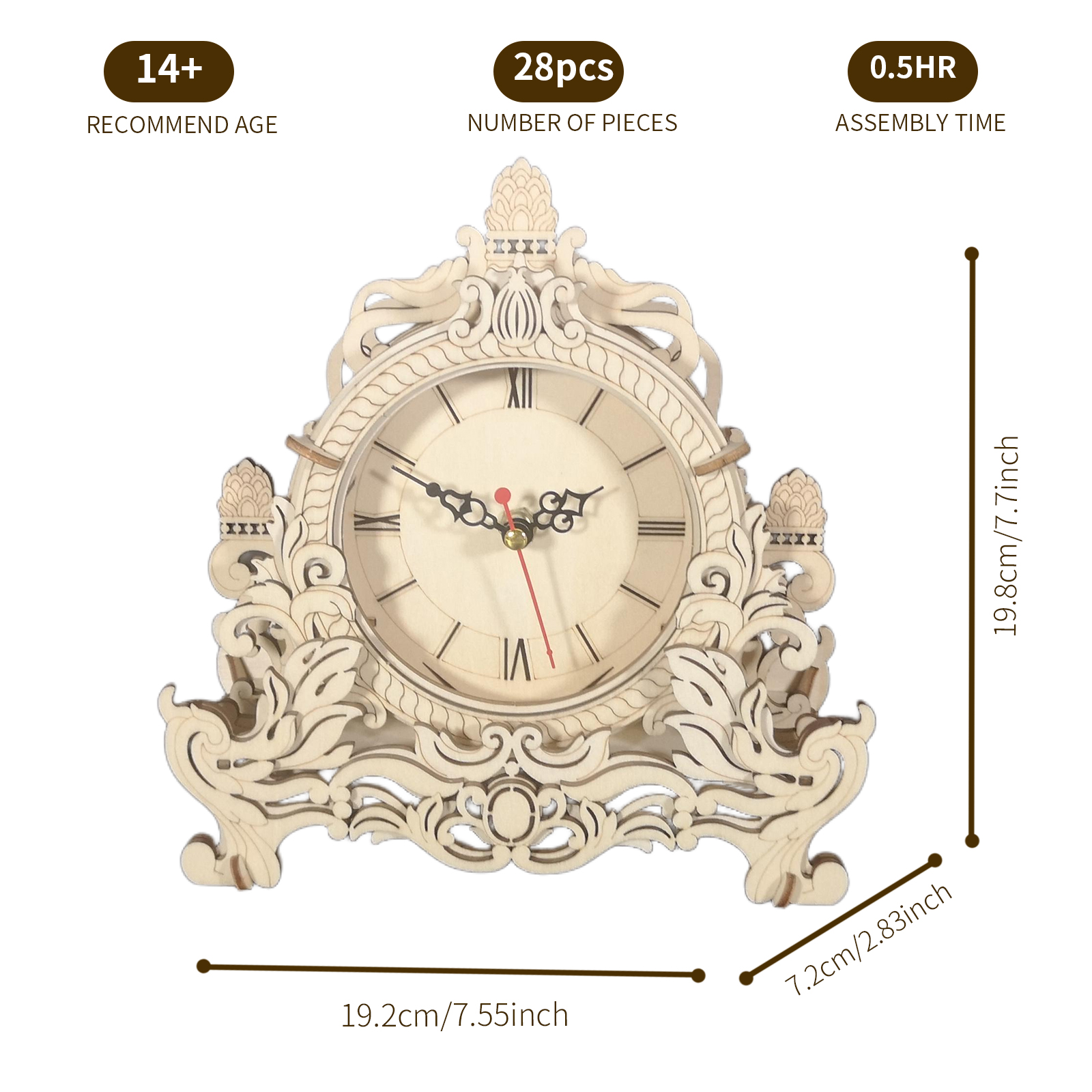 Sales Are Prohibited On The TEMU And SHEIN - 3D Wooden Puzzle Clock Model Kits... 2