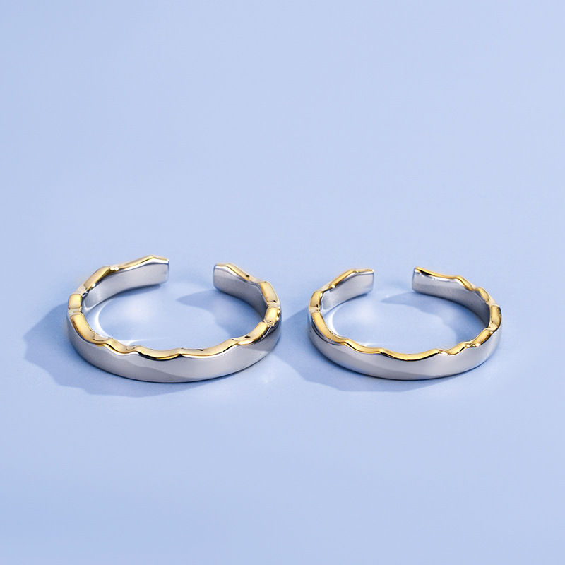 Sterling Silver Haoyue And Sea Couple Ring