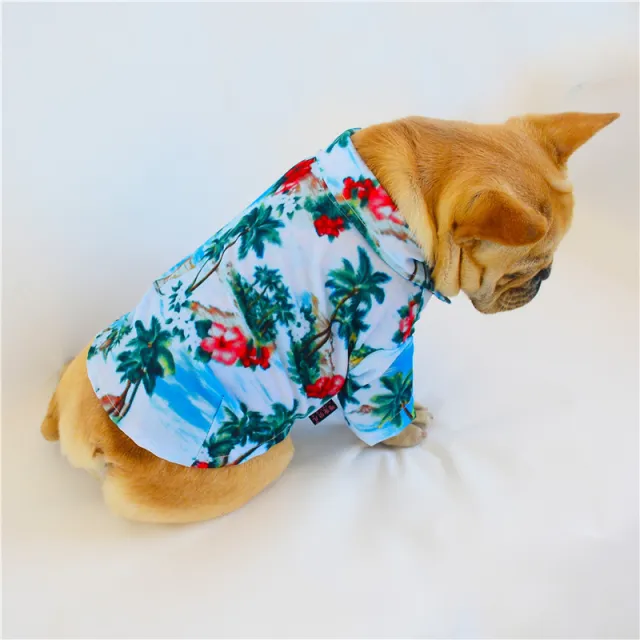 Spring And Summer Thin Pet Shirt Printing Blue Coconut - Shop at LoveMi