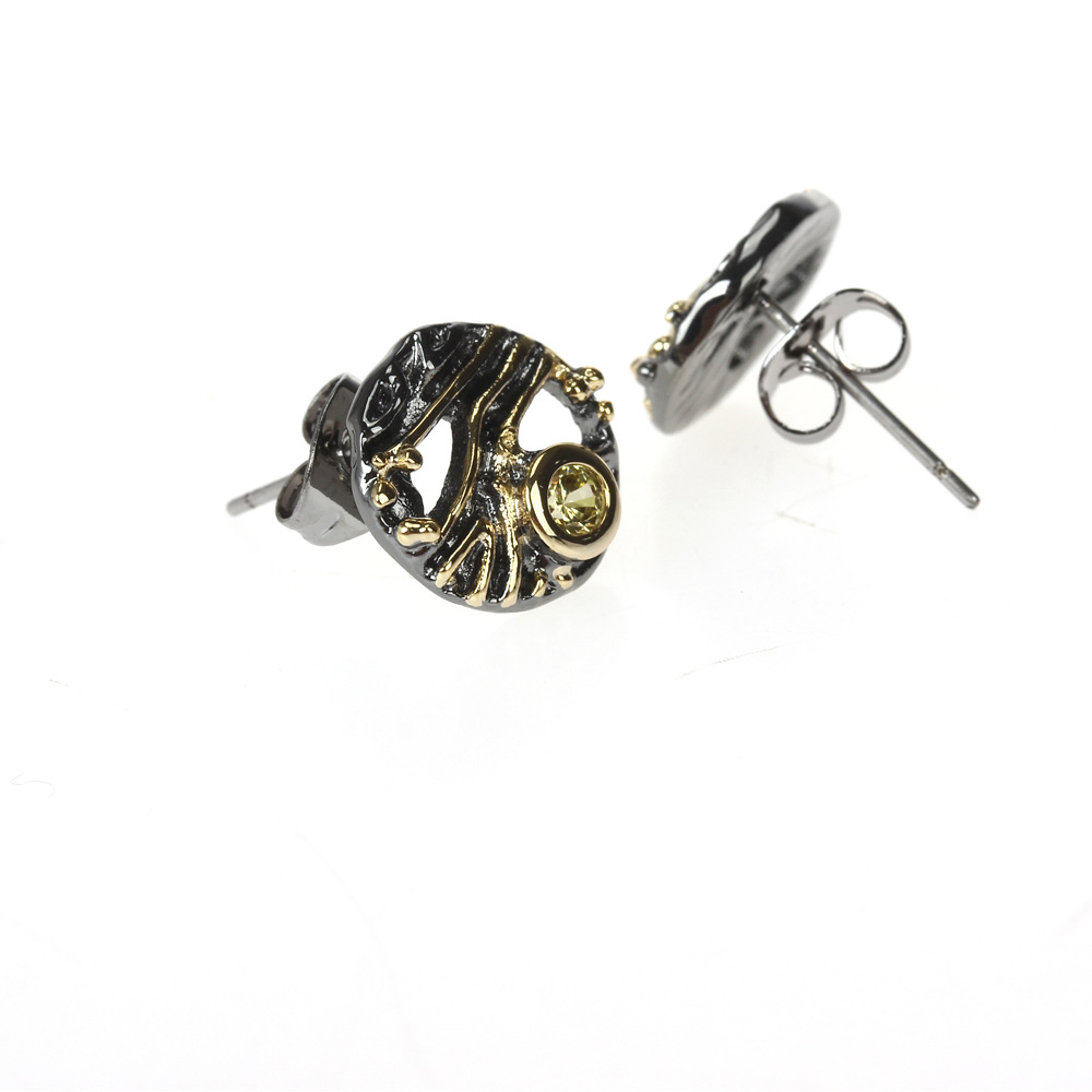 Women's Simple Fashion Round Earrings Ring Set