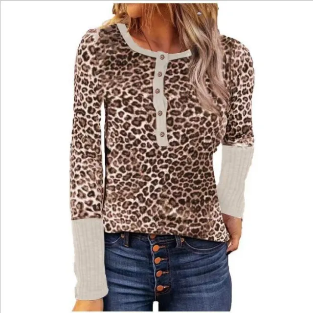 Long Sleeved Pit Strip Slim Fit Round Neck Print Pullover Women's 5 Style 2Xl - Shop at LoveMi