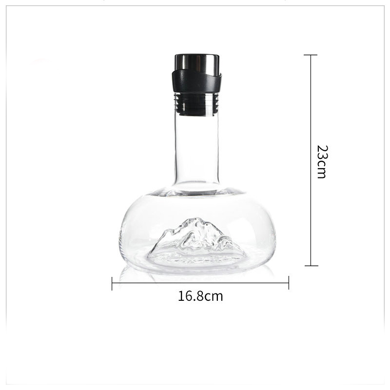Breathing crystal glass decanter