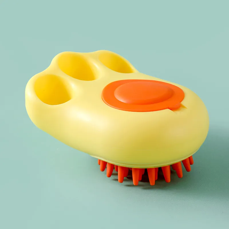 Durable Cat Paw Bath Brush Fine Foaming Labor-saving Cartoon Shape Pet Dog Cat Pet Hair Grooming Brush Reusable Dog Hair Comb Pet Products – image 10