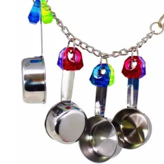 Parrot Bite Stainless Steel Four-pot String Toy - Parrot Toy - View 1
