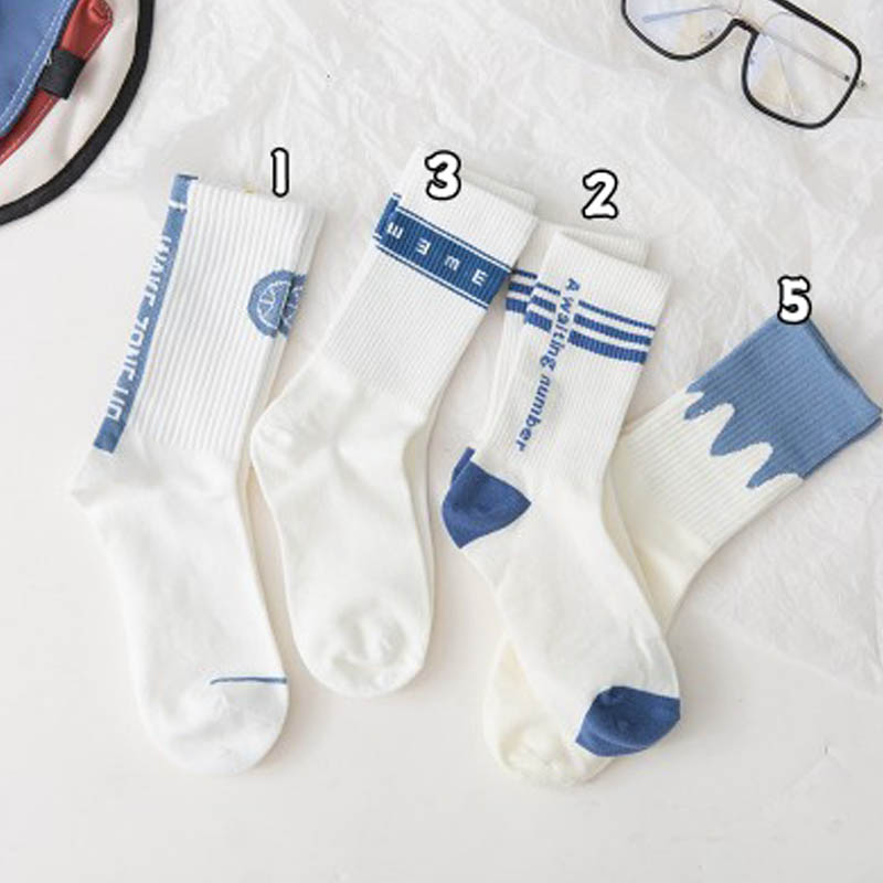 Title 11, Cute Japanese Cartoon Blue Striped Stockings fo...