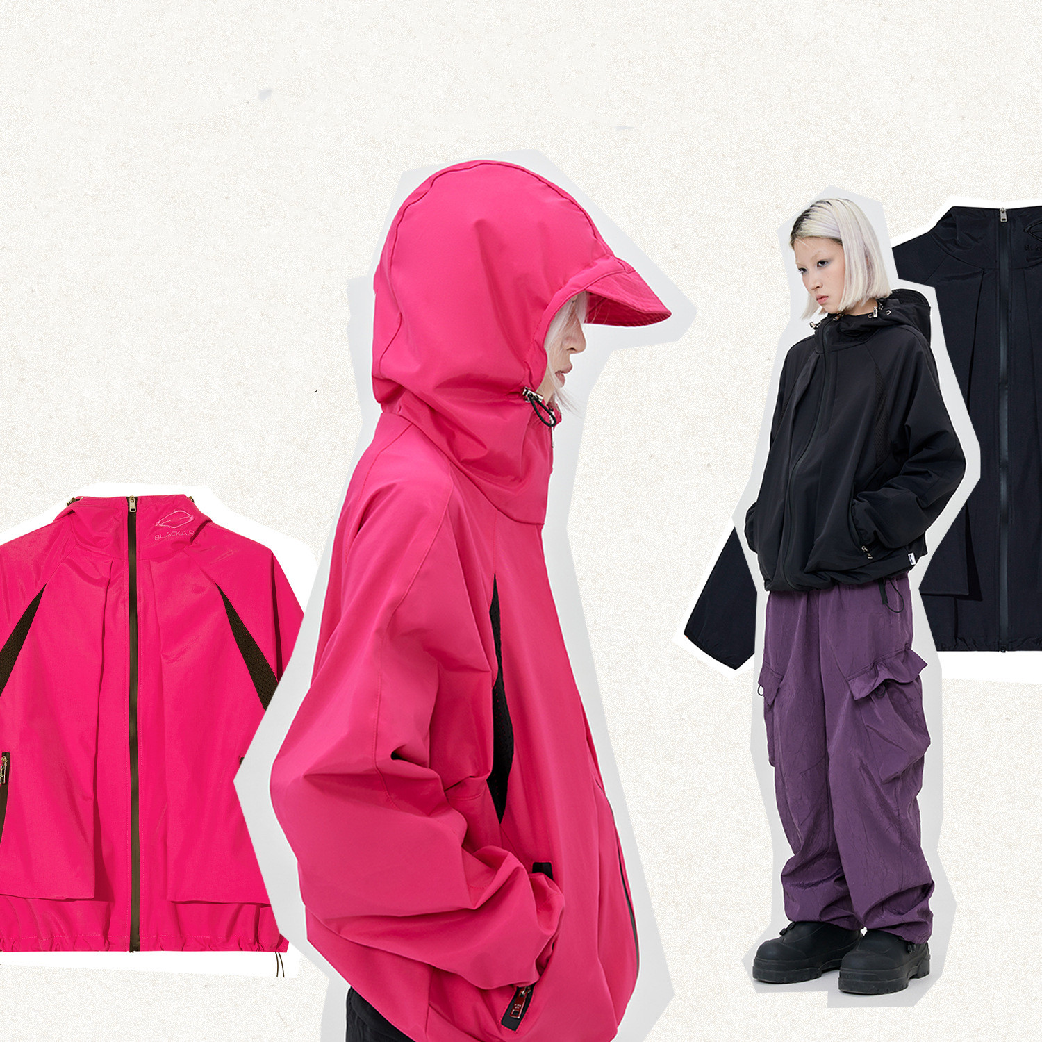 meeste spordijakk tuule- ja veekindel kapuutsiga