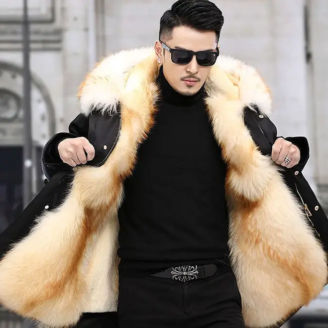 Fur Coat Faux Mink Velvet Medium Length Fur Coat