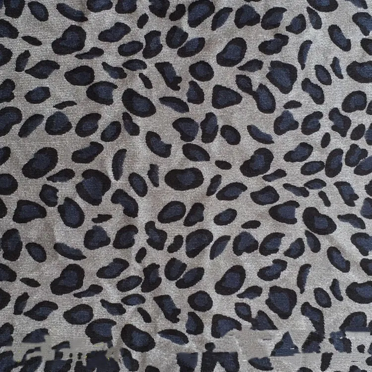 Leopard Print Fashion Women's A-line Skirt Shirt Coat Fashion Fabric - Grey