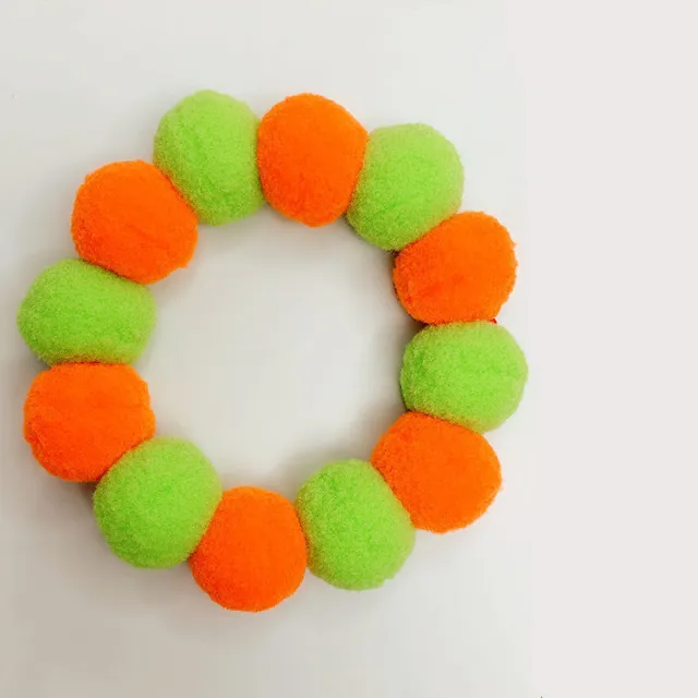 Dog Hair Ball Christmas Collar Shiba Inu Corgi Green Orange - Shop at LoveMi