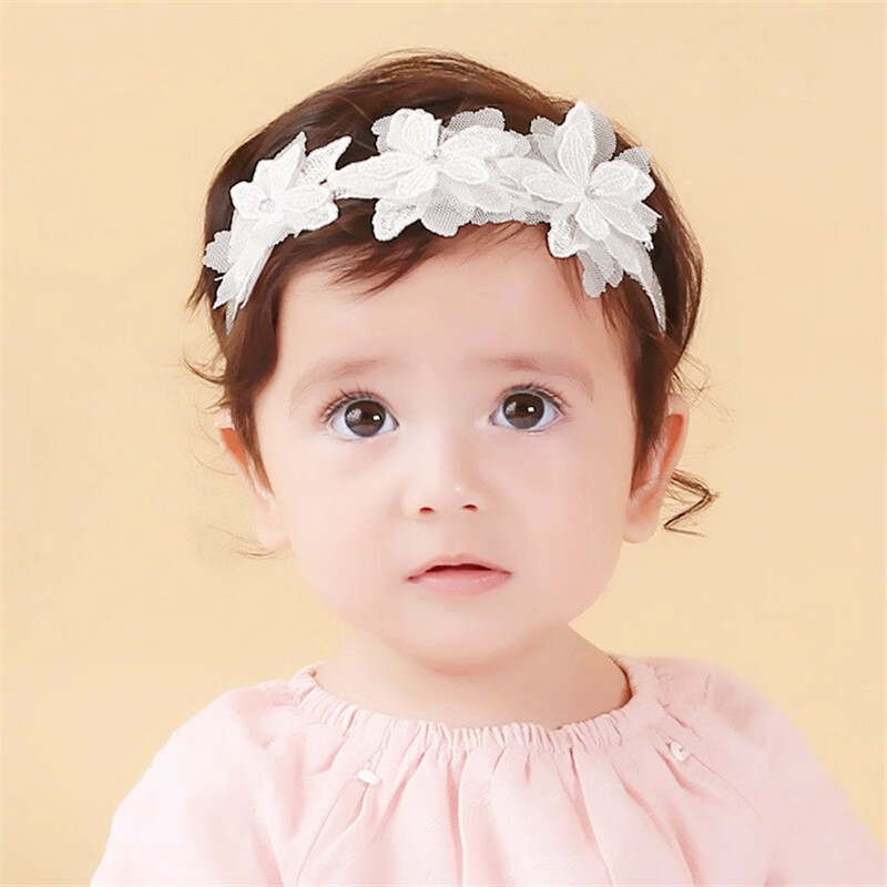 Baby Girls Cute Bow-knot Headband Soft Lace Floral Hairbands Newborn Infant Toddlers Kids Hair Accessories — foto 8