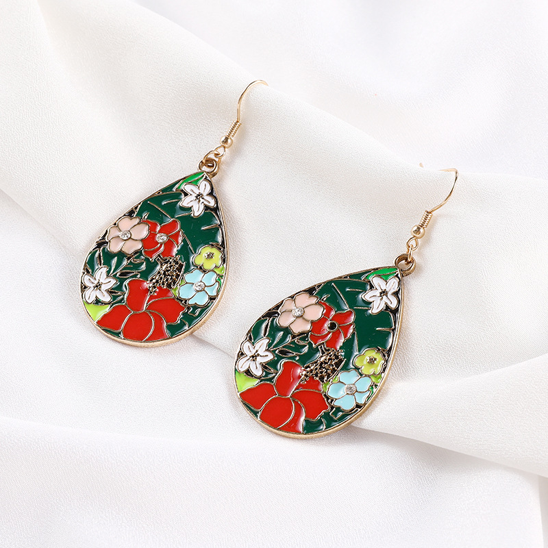 Oval Retro Wild European And American Drop-shaped Earrings Women