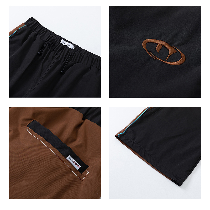 Men's National Trendy Retro Contrast Color Stitching Sweatpants