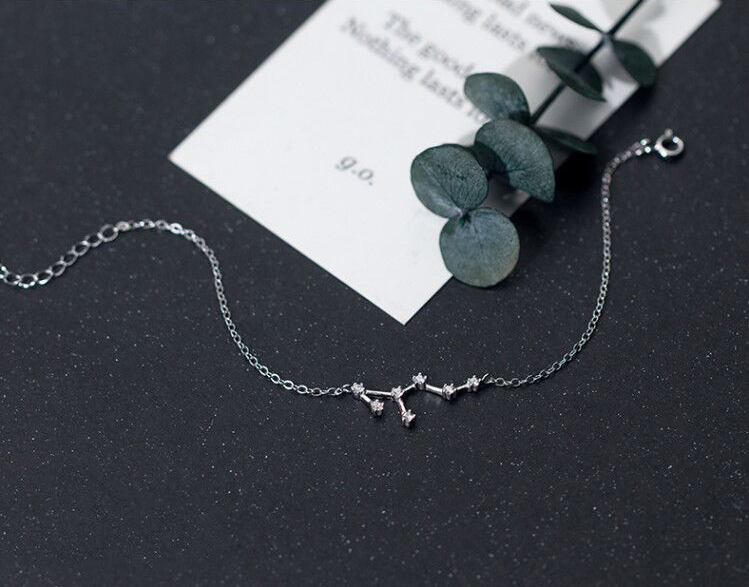 Title 6, Silver 12 Constellation Bracelet Female Sweet A...