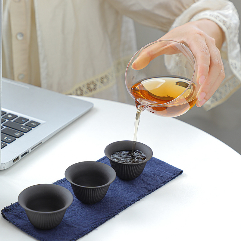 Light Luxury Portable Travel Purple Sand Tea Set Quick Cup Outdoor