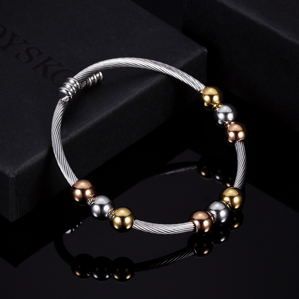 Adjustable Spring Twisted Chain Bracelet Titanium Steel Bracelet