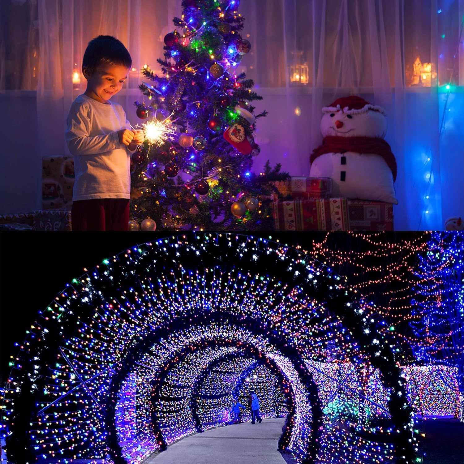 Multicolor String Lights, LED Ice Bar Light 10m 400mm Curtain Lig