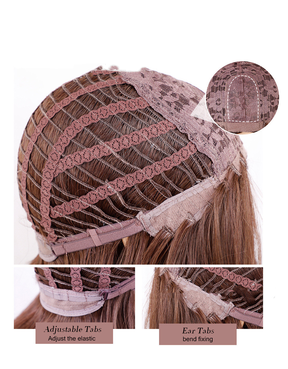 Title 2, Red bangs long straight hair wig for festivals,...