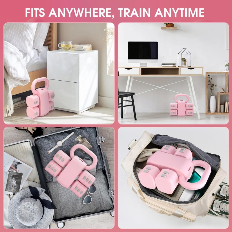 Multifunctional Dumbbells 2in 1 Home Dumbbell Kettlebells Adjustable Weight 5