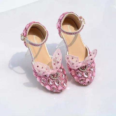 Girls Show High Heels Crystal Shoes Stage