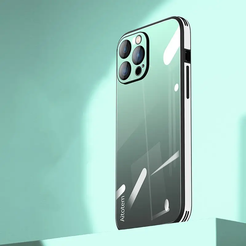 Magic Color Gradually Toughened Glass Phone Case