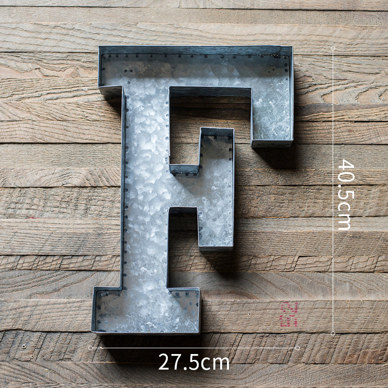 Tin letter flower box ornament wall hanging
