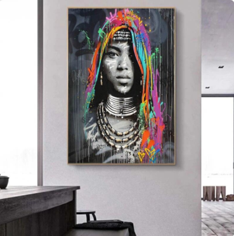 Modern Art Non-hijab Woman Portrait Living Room And Bedroom Painting Canvas Painting Frameless HD Inkjet Printing