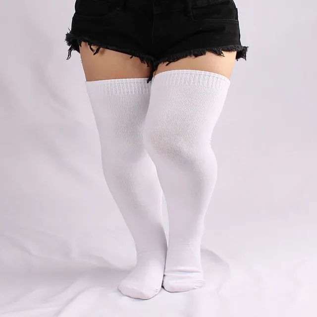 New Special Plus Size Ladies Knee high Socks White - Shop at LoveMi