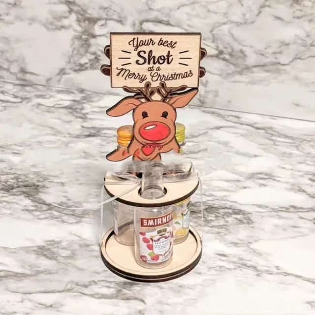 Christmas Decorative Mini Wine Rack Penguin Elk Elk - Shop at LoveMi