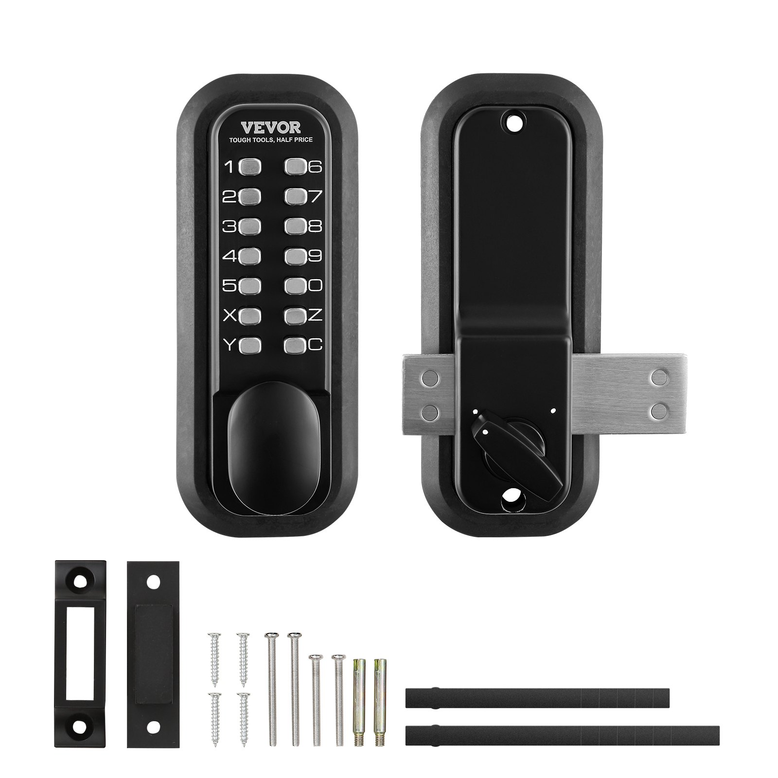 VEVOR Mechanical Keyless Entry Door Lock, 14 Digit Keypad, Outdoor Gate Door Loc